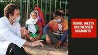 Congress leader Rahul Gandhi interacts with home-bound migrant workers amid lockdown 