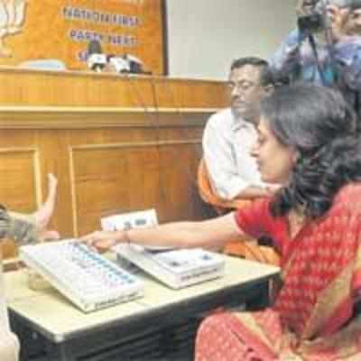 BJP shows how EVMs can be tampered with