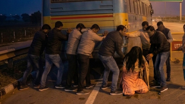 Woman dies of ‘heart attack’ while pushing bus in Greater Noida’s Jewar