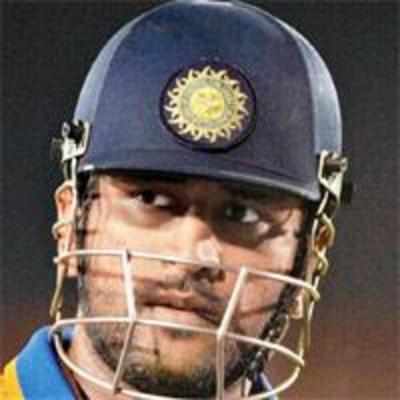 Dangerous strip sees captain Dhoni walk away in a huff