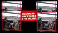Video surfaces of Kanpur gangster Vikas Dubey and his group of henchmen 