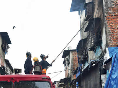 Dharavi blaze: Melting metal roof hinders firefighters
