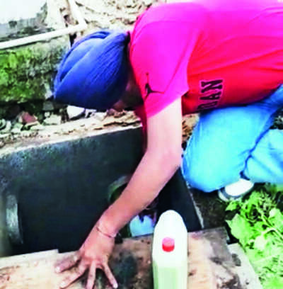 MC detects unit dumping waste in sewer lines