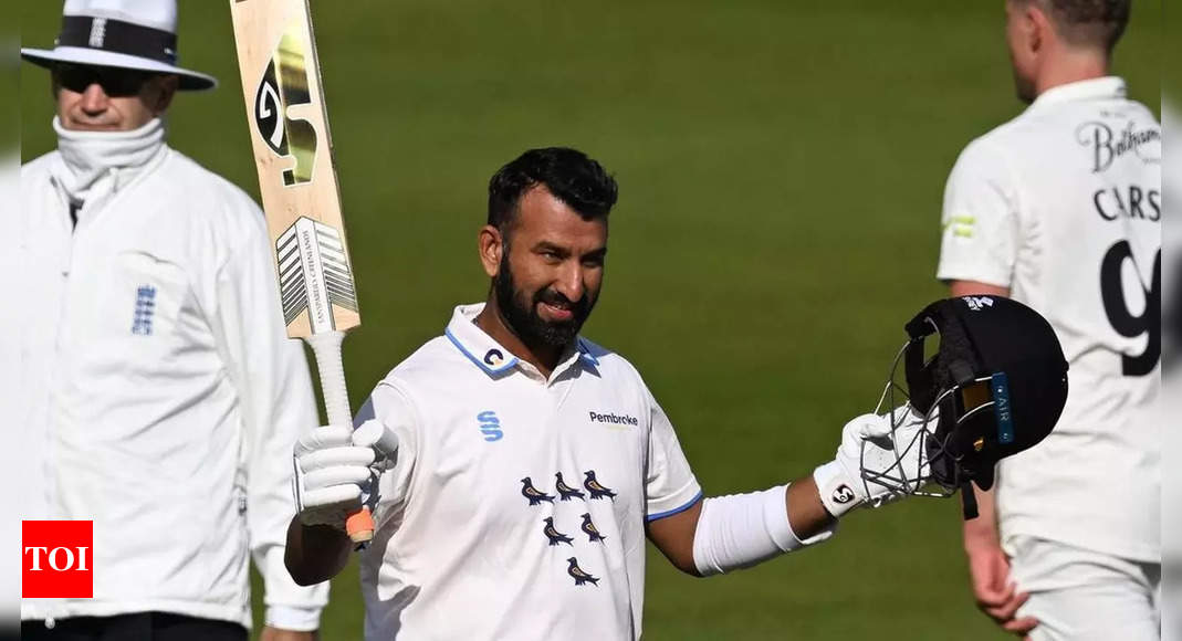 Cheteshwar Pujara brings up third ton for Sussex in four matches of County season | Cricket News – Times of India