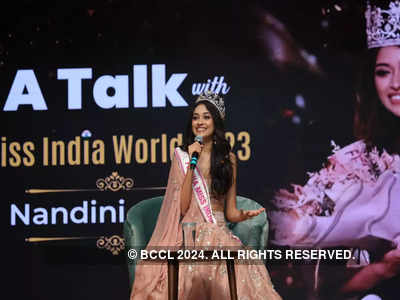Femina Miss India 2023 Nandini Gupta visits alma mater in hometown, drives tractor and meets villagers