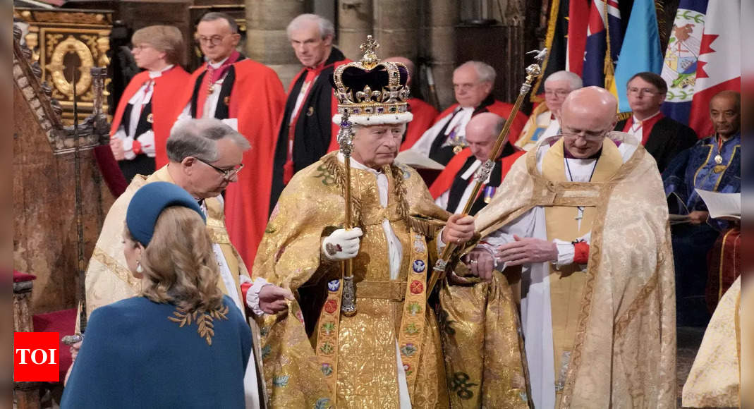 King Charles III wears St Edward’s Crown for coronation – Times of India