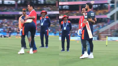 Virat Kohli: WATCH: Virat Kohli's heartwarming gesture, touches feet of ...