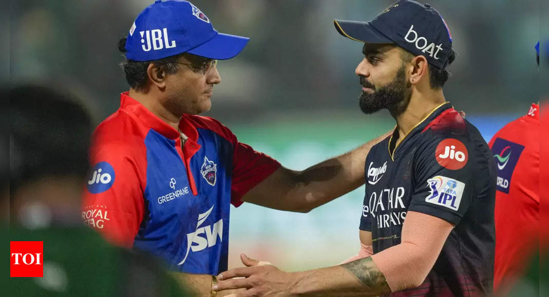 Virat Kohli, Sourav Ganguly bury the hatchet with a handshake | Cricket News – Times of India