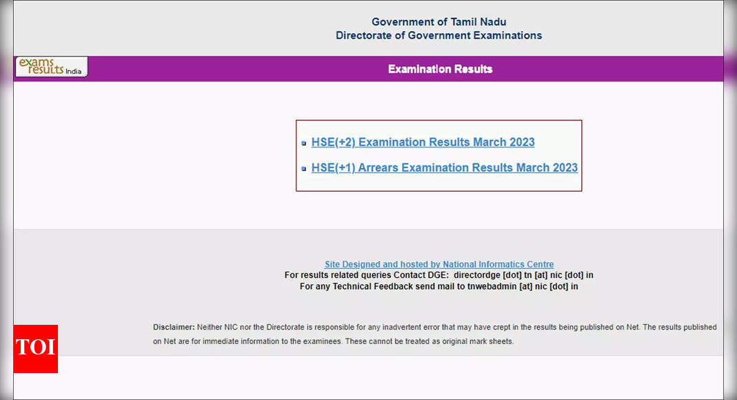 TN 12th Result 2023 (Out) Highlights TNDGE HSC +2 results announced