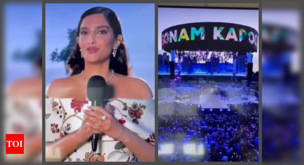 Sonam Kapoor begins her speech with a ‘namaste’ at Coronation Concert; mom Sunita Kapoor says she is ‘so proud’ – WATCH video | Hindi Movie News