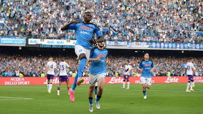 Victor Osimhen sinks Fiorentina at Napoli's Serie A title party
