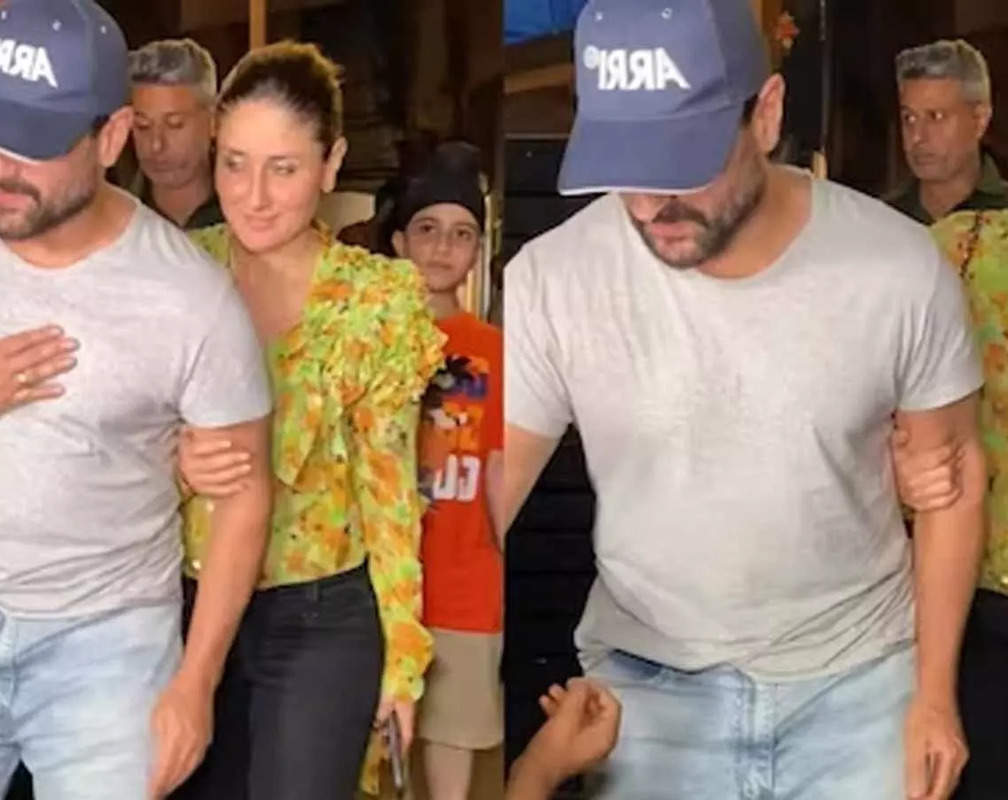 
WATCH! Kareena Kapoor gets mobbed for selfies by unruly crowd, actress tightly holds on to Saif Aili Khan
