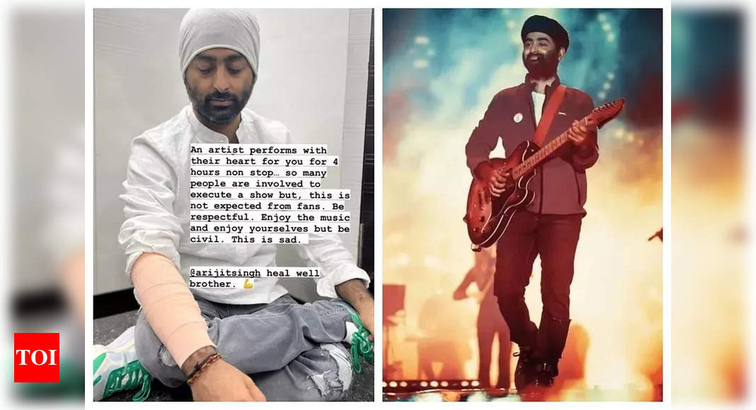 Viral video: Arijit Singh gets injured during live performance, fans pray for his speedy recovery | Bengali Movie News