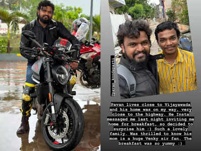 Sailesh Kolanu embarks on a bike ride from Kakinada to Hyderabad