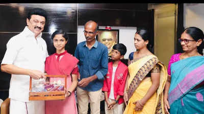 Stalin assures all possible help to Dindigul girl Nandini who scored full marks in TN Class XII exams