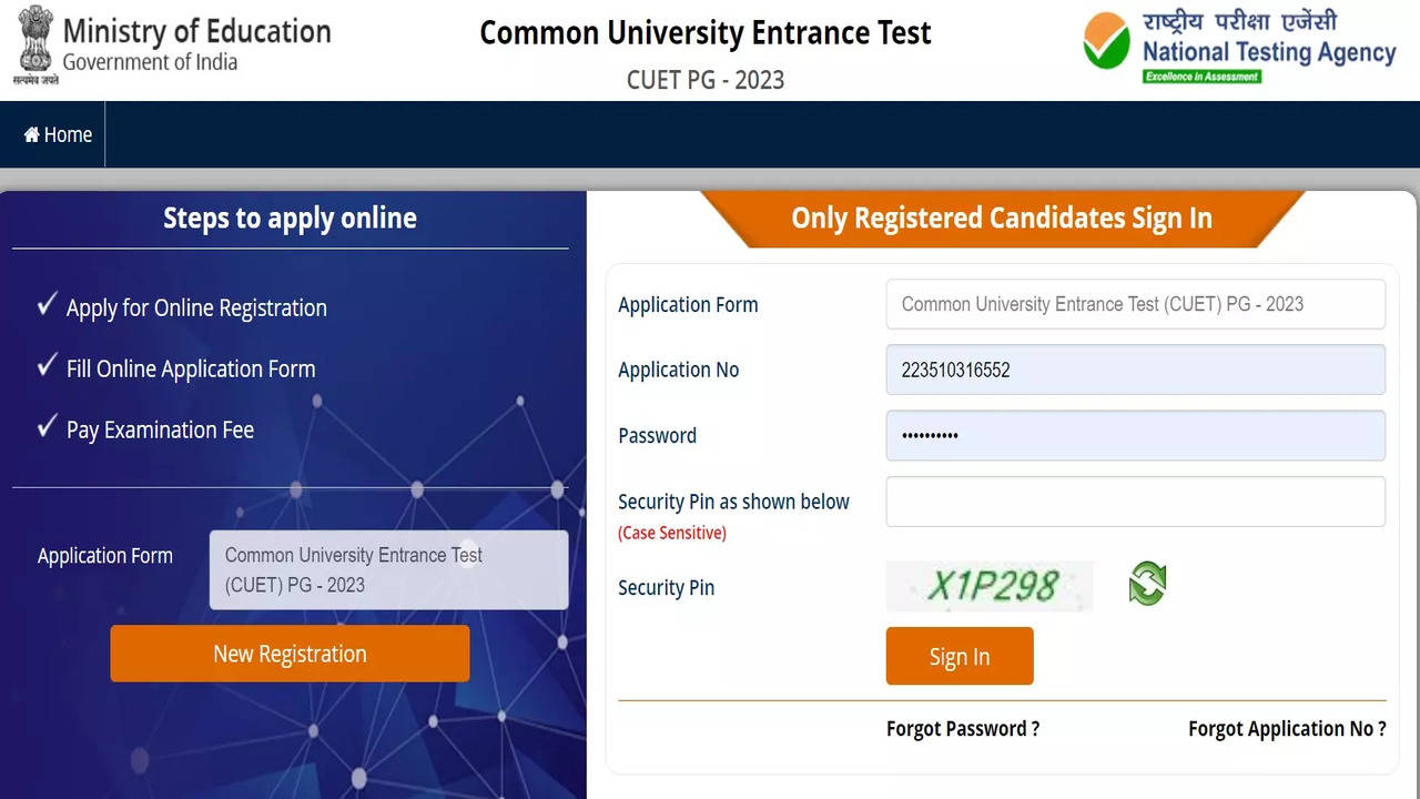 Cuet Pg Application Form 2023 Printable Forms Free Online