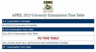 Madras University Exam Time Table 2023 released on egovernance.unom.ac.in, check here