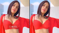 Bhojpuri actress Nehhaa Malik's latest video from her hotel's balcony in red bikini has gone viral