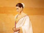 Kriti Sanon looks like a Goddess in a 24-carat gold saree at Adipurush trailer launch