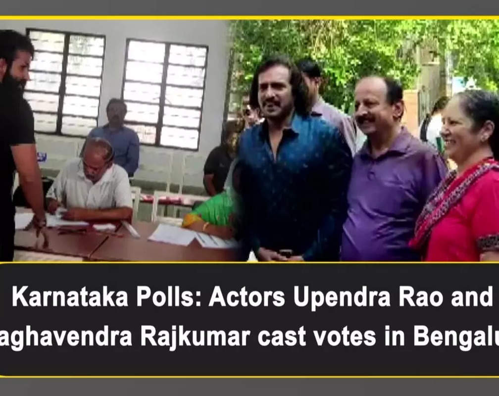 
Karnataka Polls: Actors Upendra Rao and Raghavendra Rajkumar cast votes in Bengaluru
