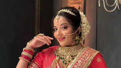 Monalisa looks beautiful as she poses in a bridal attire