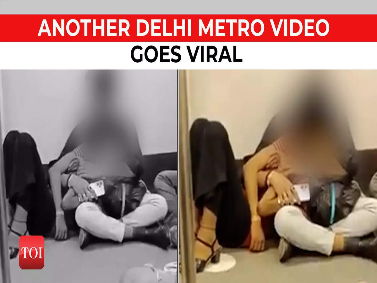 Delhi Metro viral video: Young couple seen passionately kissing in metro  train, netizens angry