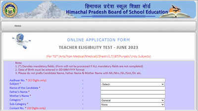 HP TET June 2023 registration begins, apply on hpbose.org