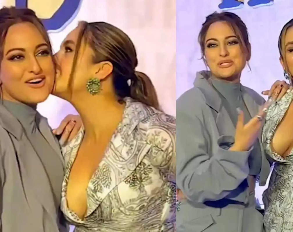 
Mujhe itni puppy nahi chahiye: Sonakshi Sinha reacts after paps request for one more kiss from Huma Qureshi
