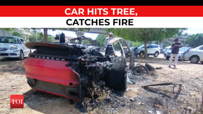 Watch: Speeding super luxury car bursts into flames, turns into ashes
