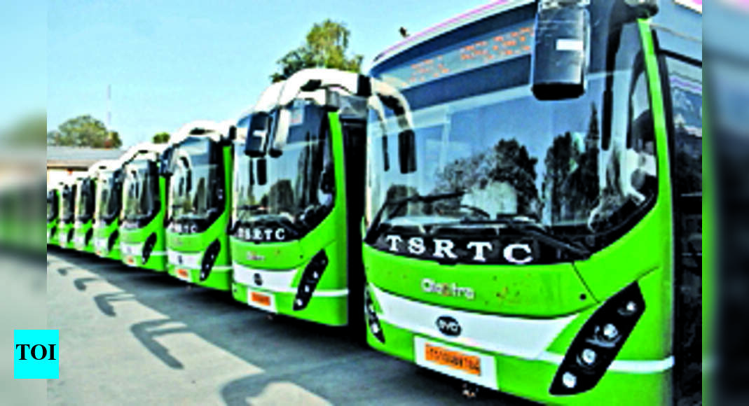 Rtc: Rtc Gets First Lot Of 5 E-buses For Interstate Travel | Hyderabad ...