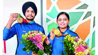 Divya-Sarabjot combo wins 10m air pistol gold