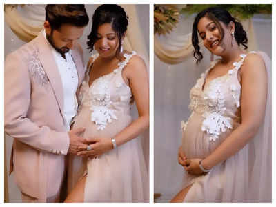 Ishita Dutta flaunts her baby bump as she poses for her maternity  photoshoot with husband Vatsal Sheth - Times of India