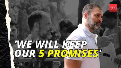 Rahul Gandhi vows to keep the 5 promises Congress made in election rallies