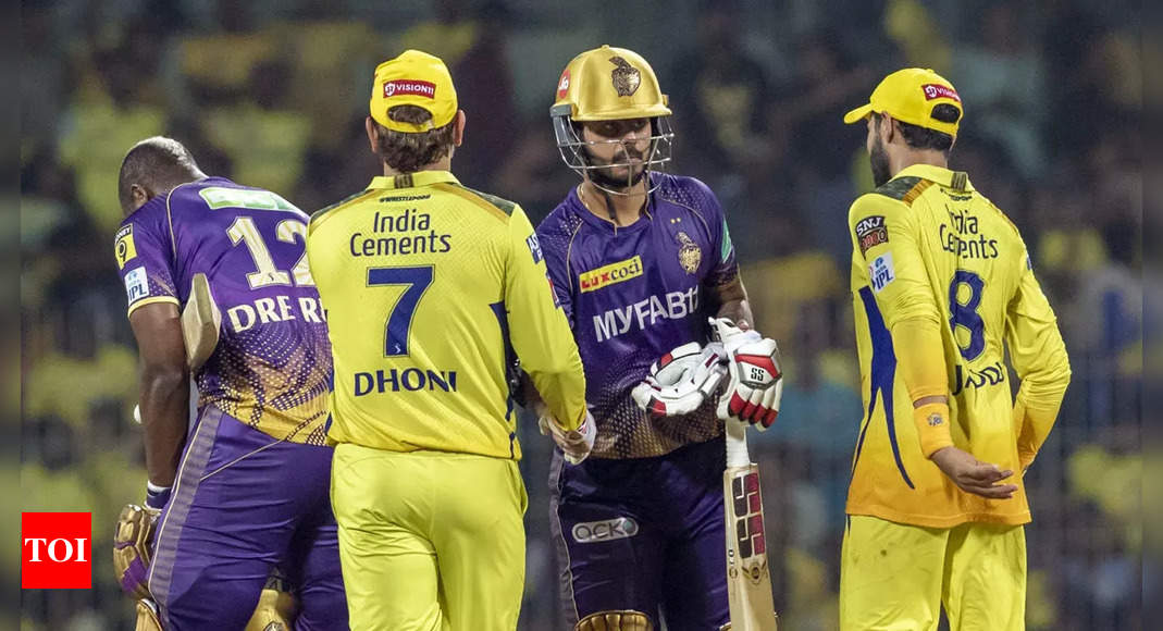 CSK vs KKR IPL 2023: MS Dhoni cites dew factor after CSK’s defeat; Nitish Rana thanks KKR coach Chandrakant Pandit for his idea | Cricket News – Times of India