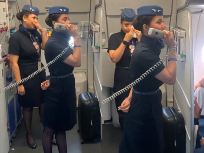 Mom-daughter cabin crew duo's heartwarming video on IndiGo flight, wins hearts
