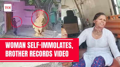 Horrific Footage: Woman self-Immolates, brother films video in Uttar Pradesh's Shahjahanpur