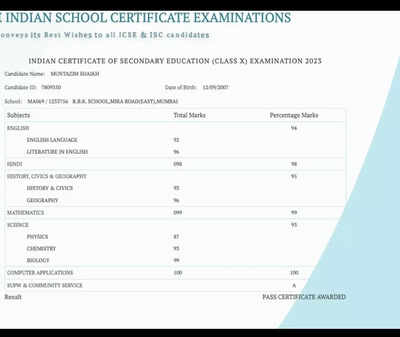 ICSE Class 10 Result 2023: Maulvi's son cracks ICSE 10th board exams with 98%, wants to become scientist