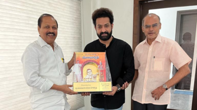 TDP extends invitation to Jr NTR for NT Rama Rao's centenary celebrations