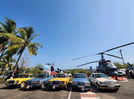 Vintage cars and Naval Aircrafts displayed at Chicalim