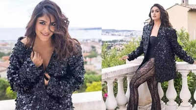 Cannes 2023: Mrunal Thakur oozes glamour in black ensemble on her debut