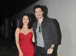 Sunny Leone makes heads turn in a red dress, celebrates birthday with the paps