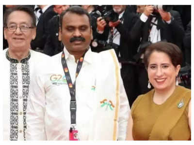 Cannes 2023: Guneet Monga graces the red carpet in a brown saree, says it makes her heart 'swell with pride' to see 'Indian cinema being cherished'