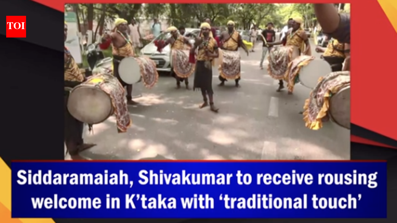 Watch: Siddaramaiah, Shivakumar receive rousing welcome in Karnataka ...