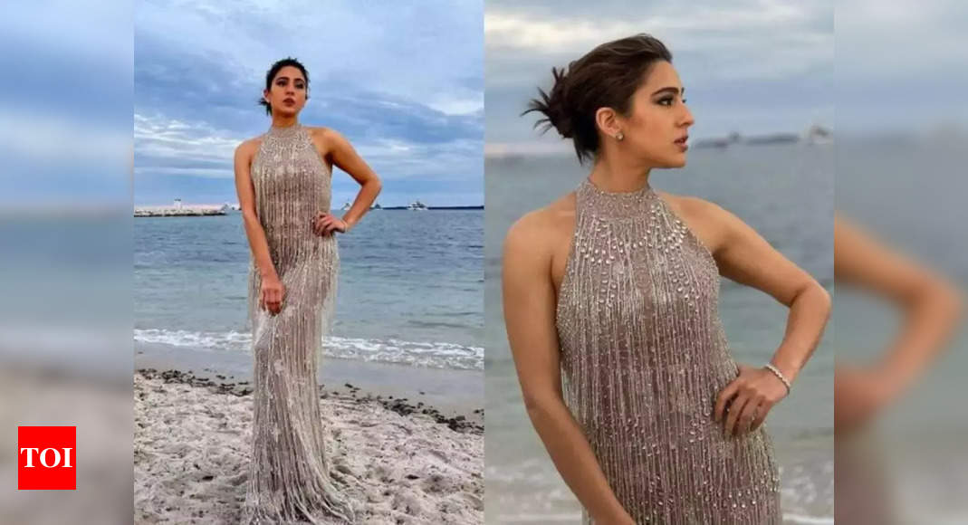 Sara Ali Khan a honoré la plage de la ville balnéaire française dans une robe à pampilles scintillantes |  Film d’actualité hindi