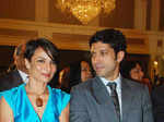 Farhan Akhtar with wife Adhuna
