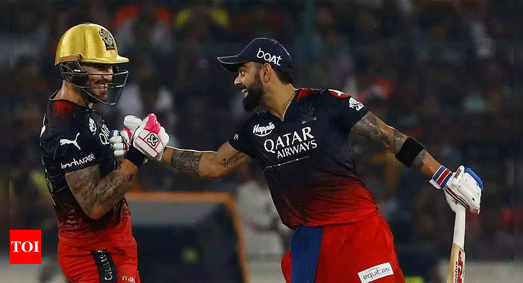 IPL 2023: Virat Kohli, Faf du Plessis forge a partnership for the ages | Cricket News – Times of India