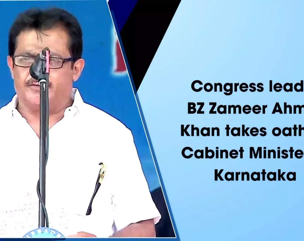 
Congress leader BZ Zameer Ahmed Khan takes oath as Cabinet Minister of Karnataka
