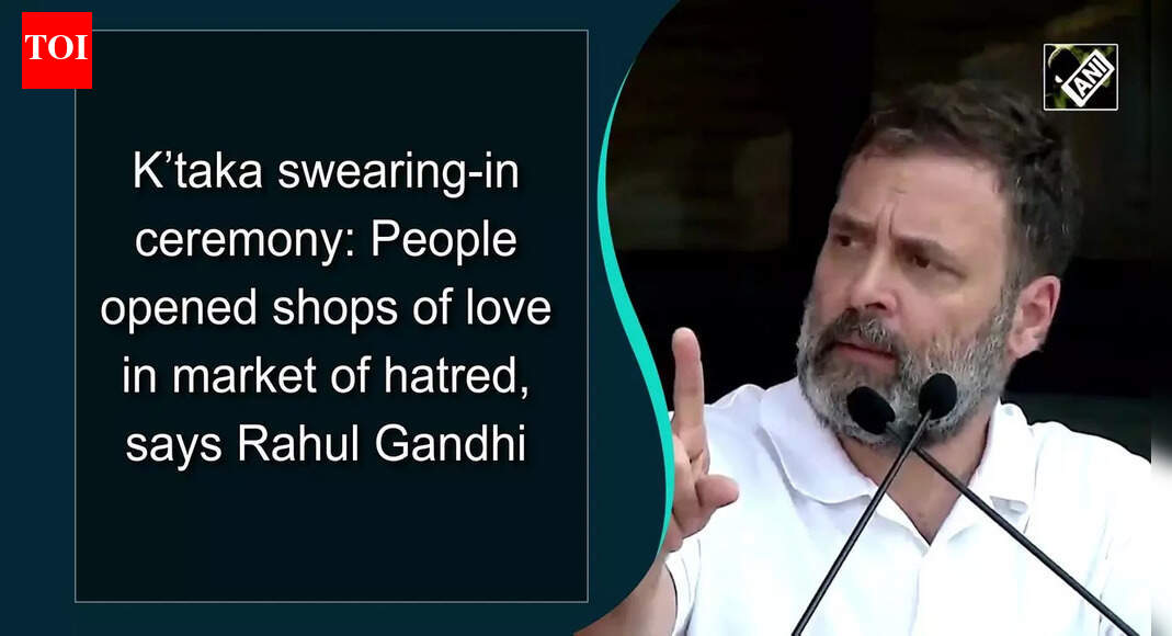 K’taka swearing-in ceremony: People opened shops of love in market of ...