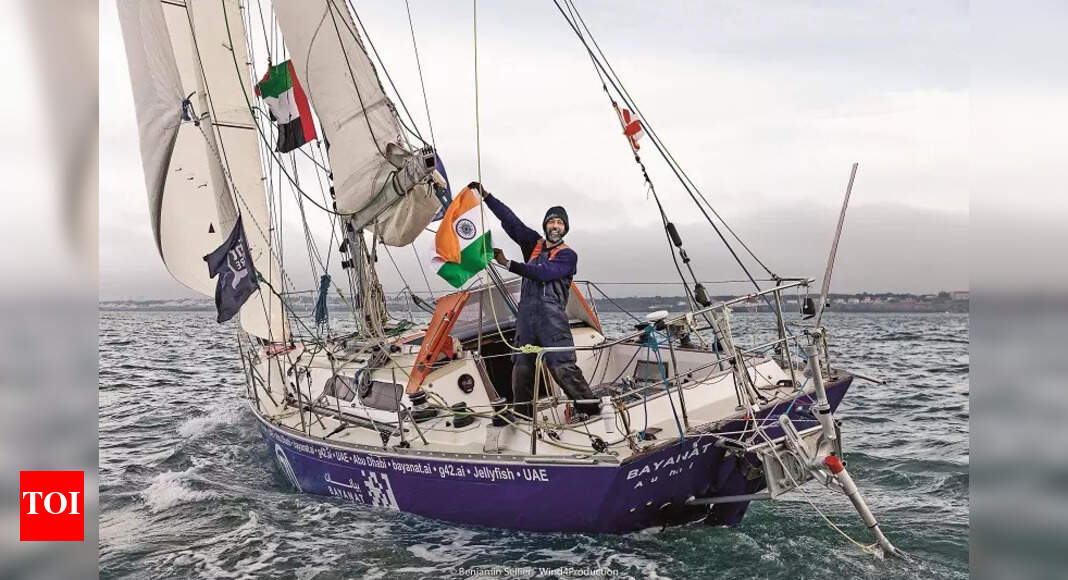 Abhilash Tomy goes solo sailing around the world Times of India