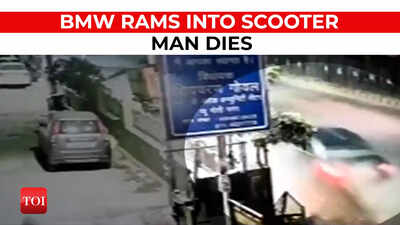Delhi: Man dies after a BMW rams into a scooter, lady driver arrested